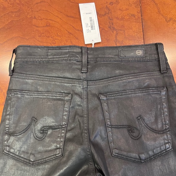 AG Faux Leather Jeans Farrah High Rise Skinny Size 26 - Picture 3 of 5